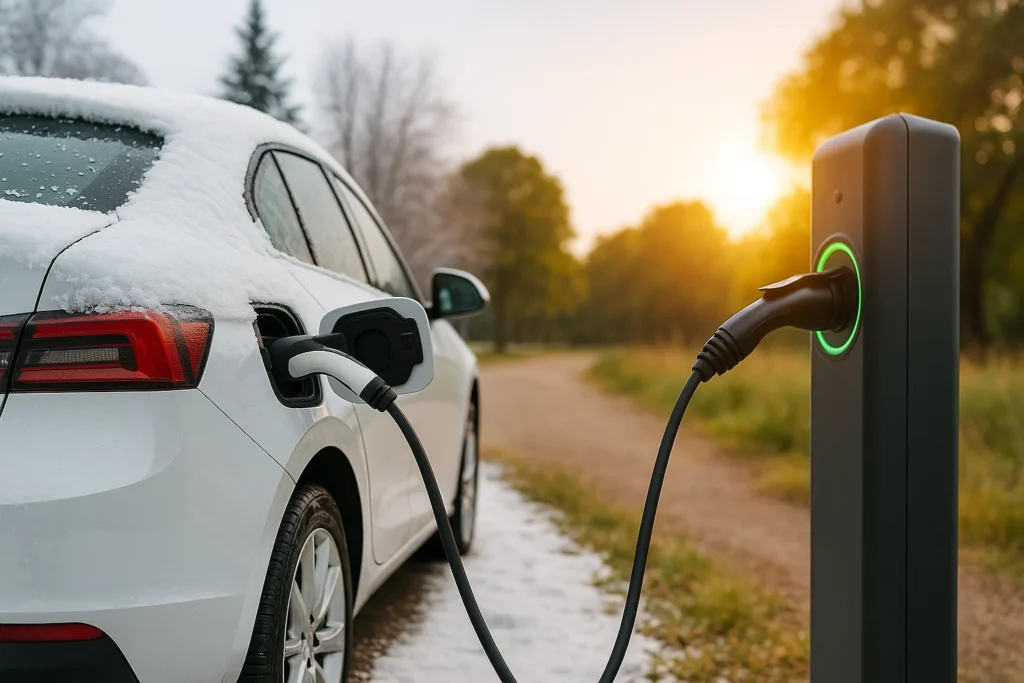 Electric vehicle charging in cold and warm weather